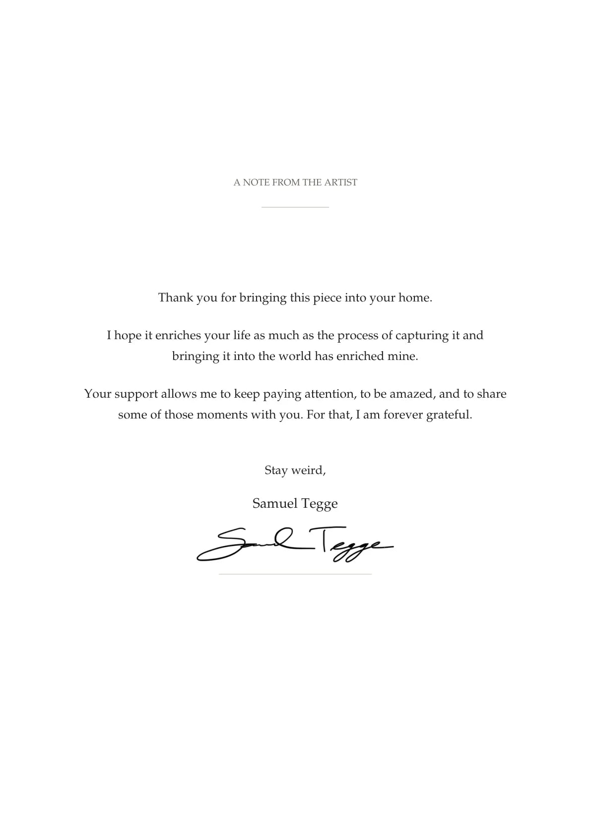 Towards the Lost Dutchman — A letter from the artist