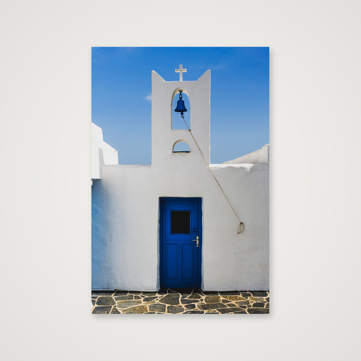 White Church, Blue Door — 25×38cm, 10×15" Print only